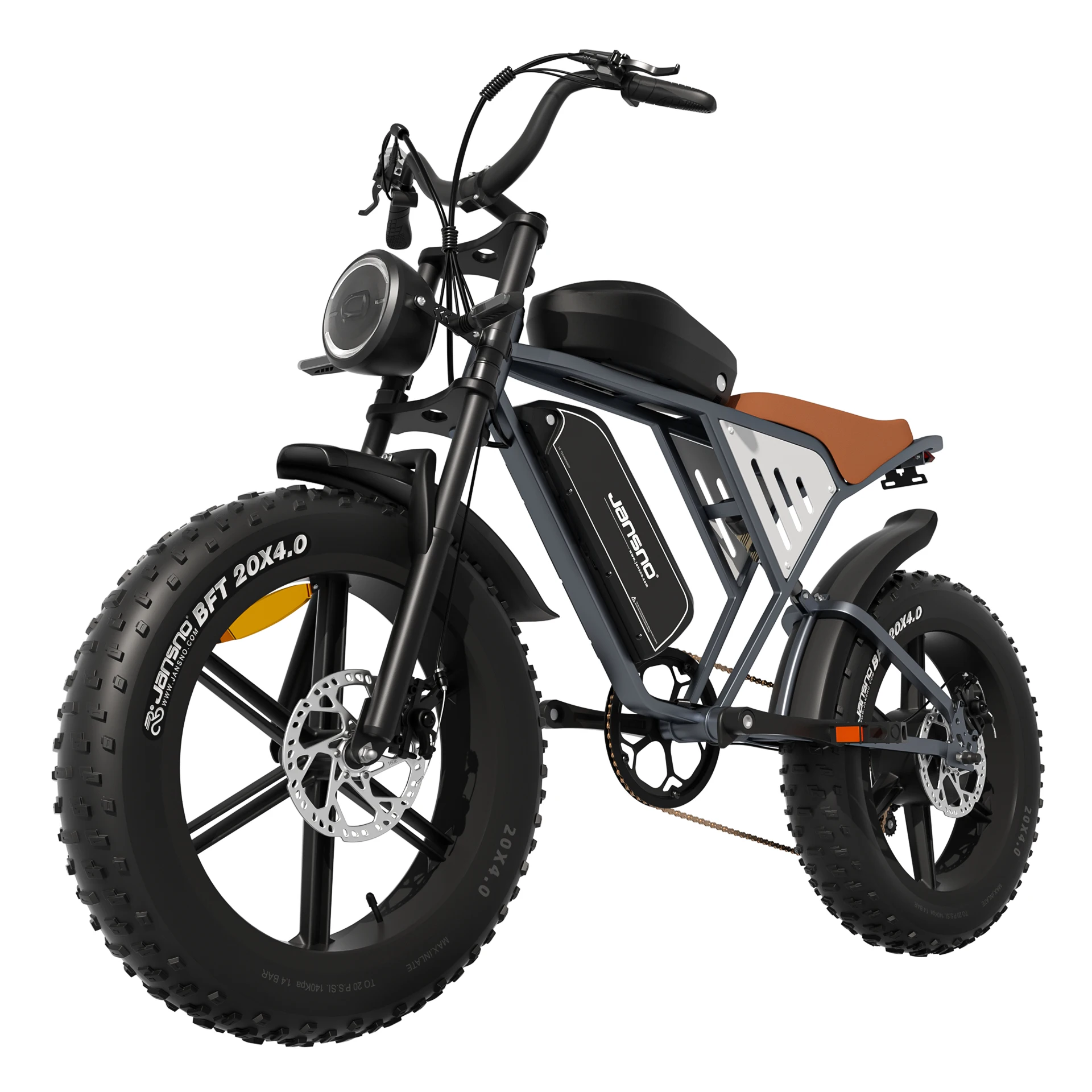 

Jansno X70G Adult electric bike 750W City ebike removable dual Battery: 48v14Ah+48v20Ah 20 inches fat tire E-Mountain bike+NFC
