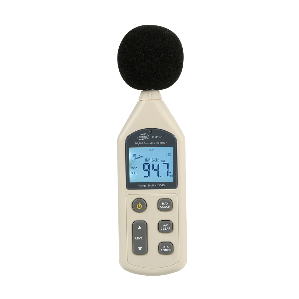 30~130 DBA Noise Meter Detector Video Sound Level Meter Equipment USB Data Storage Alarm Metro Diagnostic-Tool GM1356
