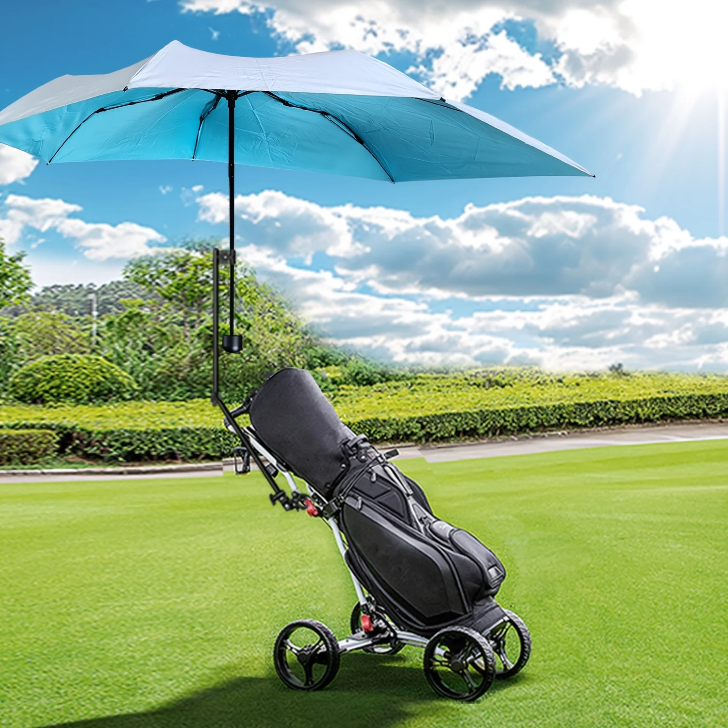 

Зонт для стула с креплением UPF 50+, 360° ° Портативный регулируемый солнцезащитный тент для активного отдыха, пляжа, кемпинга