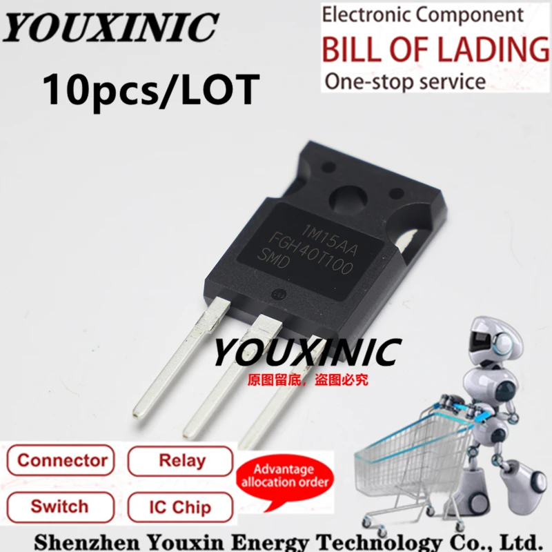 

YOUXINIC 100% new imported original FGH40T100SMD FGH40T100 TO-247 triode IGBT tube 40A 1000V