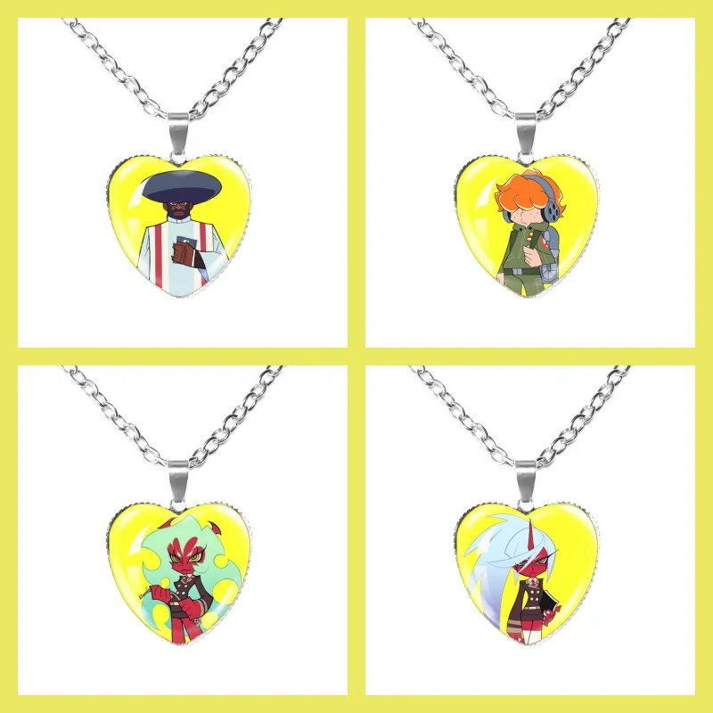 New Style Panty Stocking with Garterbelt 25mm Silver-plated Serrated Heart-Shaped Necklace Accessories Charms Jewelry Characters