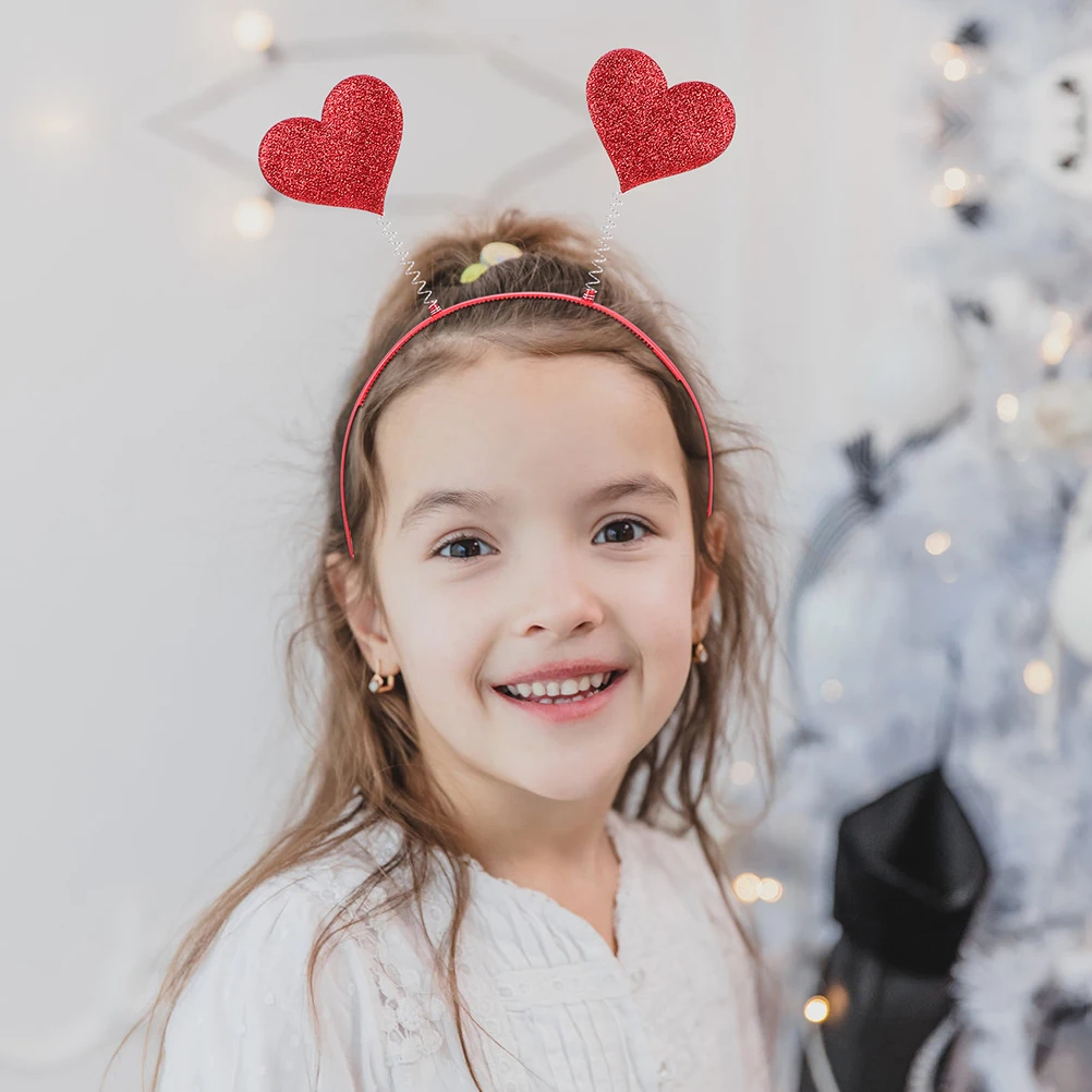 

9 Pcs Hairbands Kids Girls Valentine's Day Party Accessories Bright Color Festive Lovely Party Headbands Style