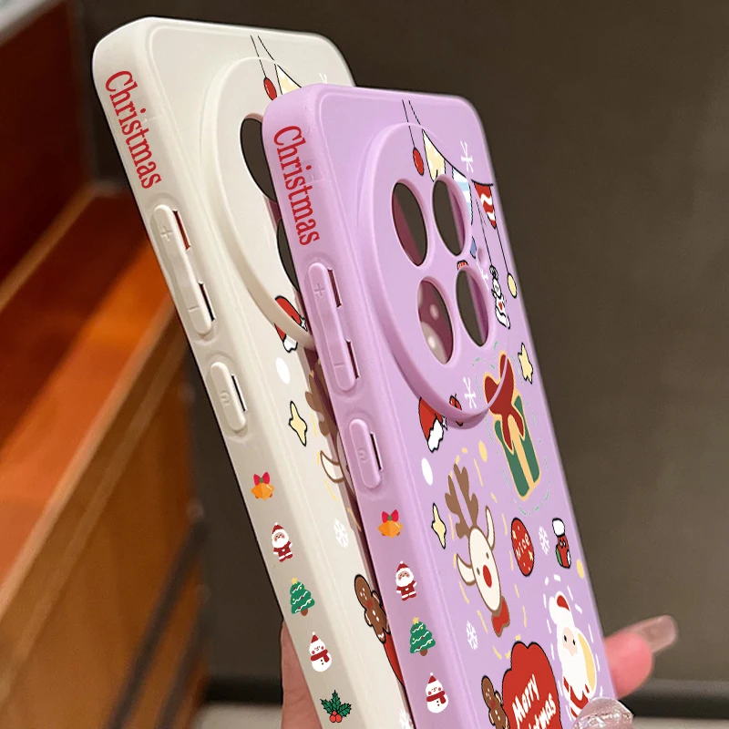 Funda de teléfono con estampado navideño de dibujos animados para OnePlus 13, 12, 13R, 12R, 11R, 5G, funda de silicona TPU suave a prueba de golpes para OnePlus Ace 5 3 2