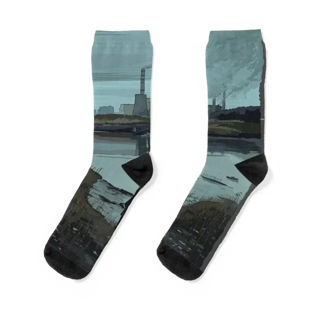 Stalker Factory Scene by Andrei Tarkovsky without Title Socks sport kawaii basketball Designer Man Socks Women's