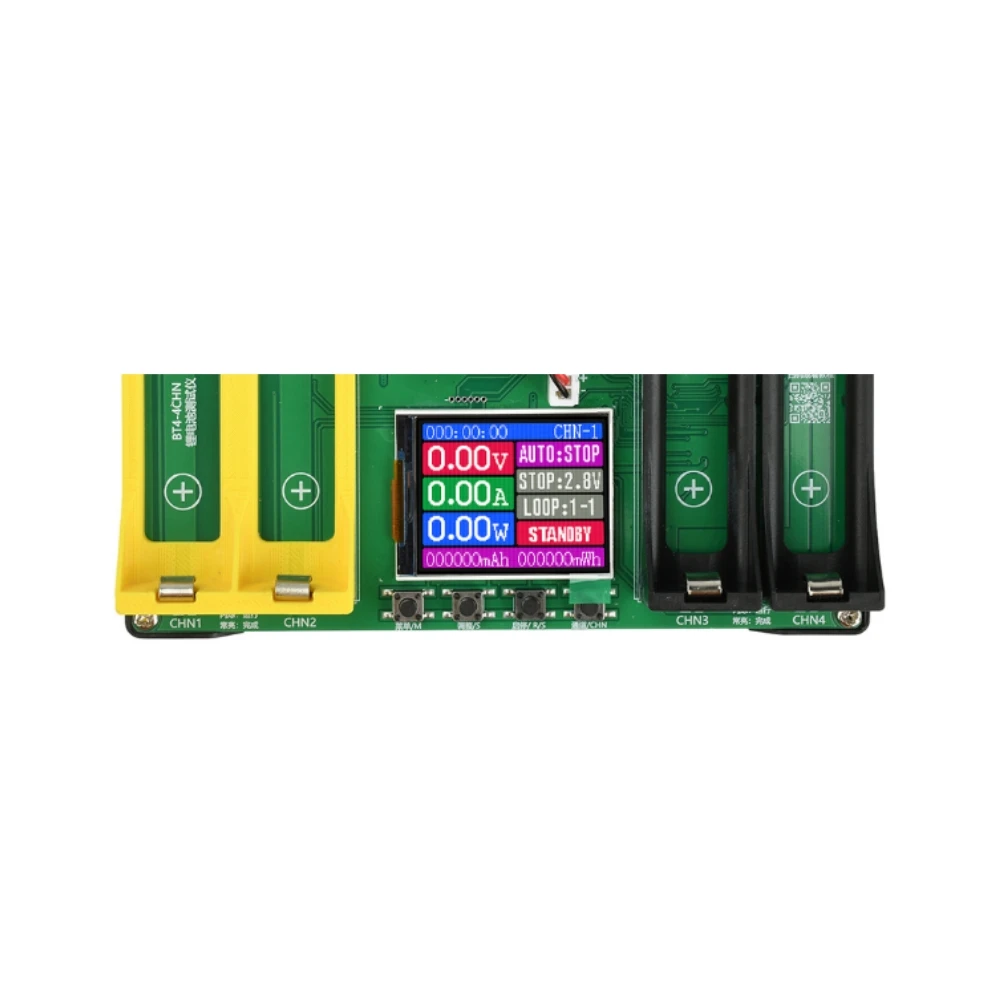 Chinese/English Digital Display Battery Capacity Internal Resistance Tester Four Channel 18650 21700 Battery Power Detector