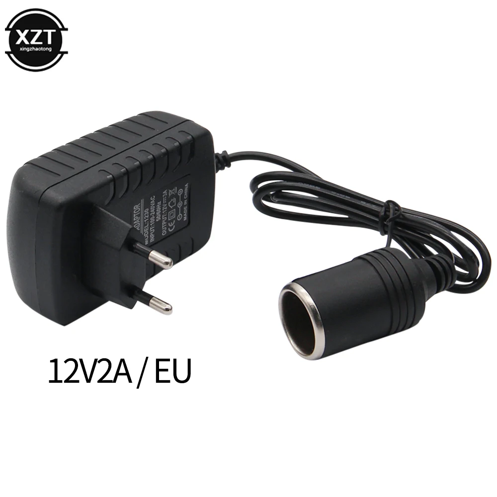 NEWEST AC 220V to DC 12V 2A Adapter Power Supply Cigarette Lighter 24W Converter  Inverter Home Car Charger US/EU/UK/AU Socket