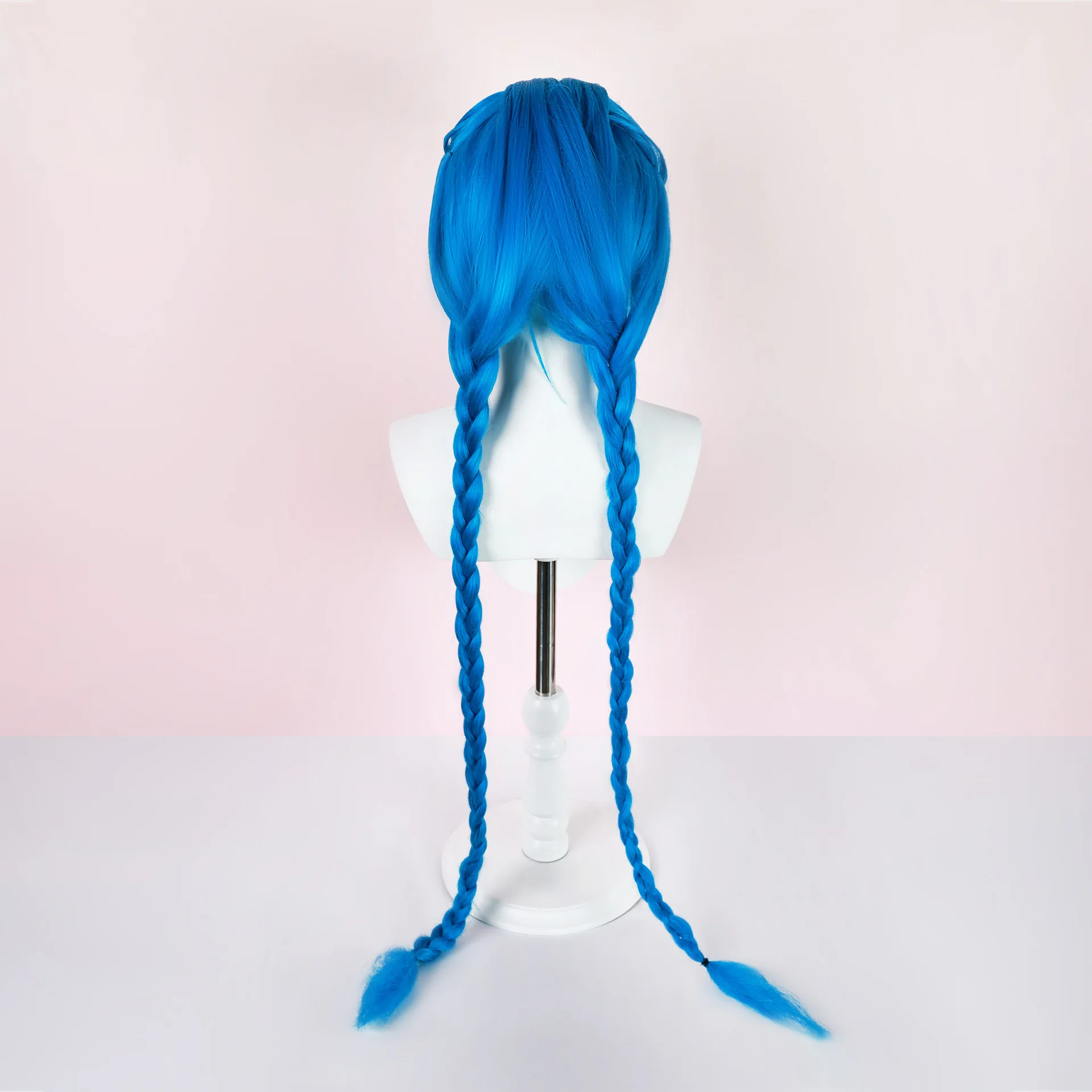 Arcane League of Legends Jinx – perruque bleue cheveux longs pour hommes et femmes, accessoire de fête de mascarade d'halloween, accessoires de Cosplay