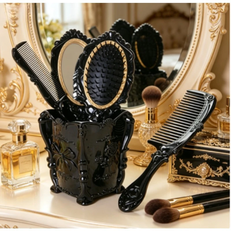 

Элегантный набор расчесок для укладки волос: расческа с воздушной подушкой, зеркало, расческа-хвостик. Подарок для женщин.