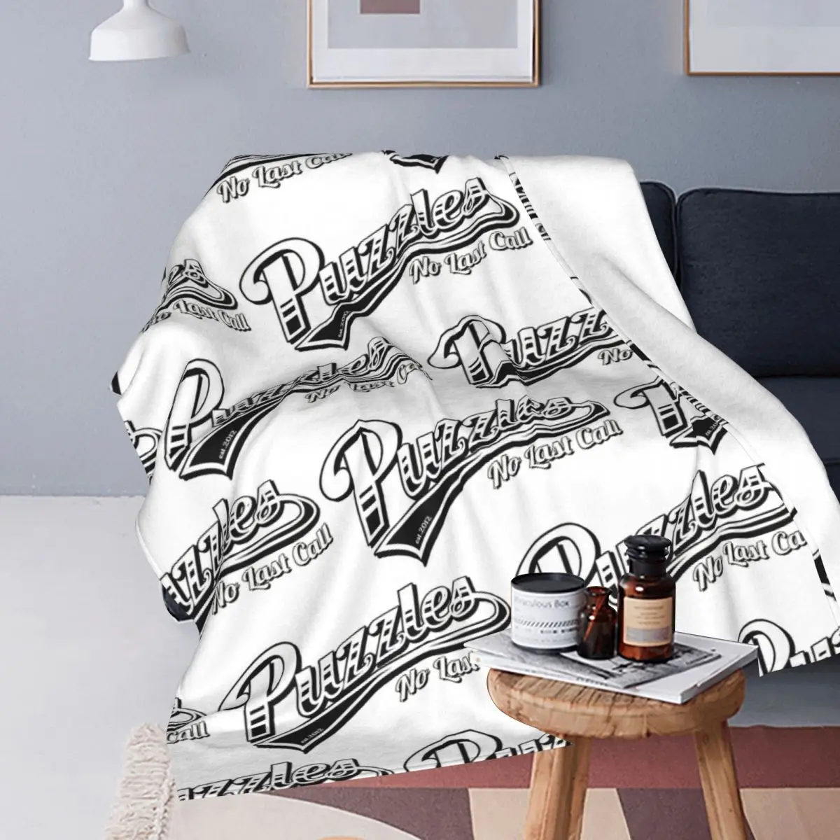Puzzles Bar - How I Met Your Mother Blanket Soft Warm Flannel Throw Blanket Plush for Bed Travel Home Sofa
