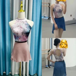 Body per danza classica per adulti nuovo Design senza maniche pratica danza Custome elegante Halte ginnastica tuta da balletto donna