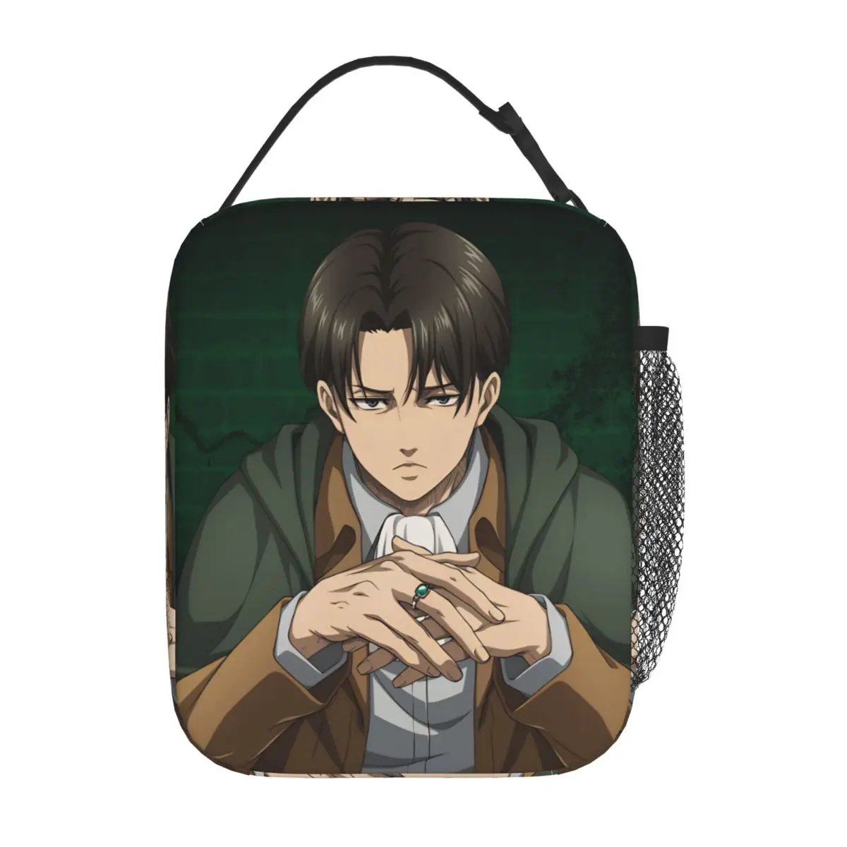 Levi Ackerman Insulated Lunch Bags Thermal Bag  Lunch Container AOT Leakproof Lunch Box Tote Girl Boy College Outdoor