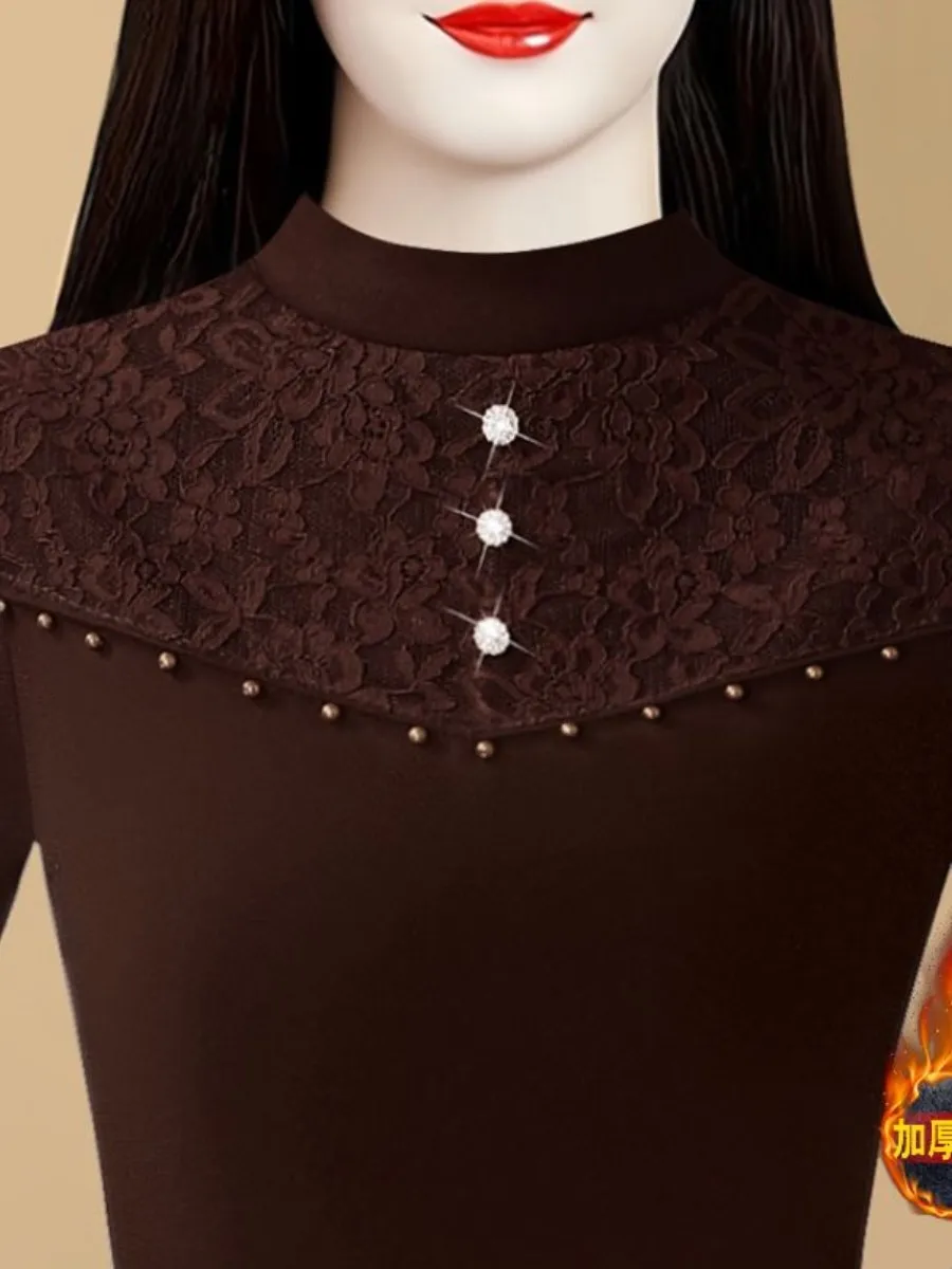 camiseta-de-encaje-grueso-para-mujer-conjunto-de-dos-piezas-con-cuello-medio-alto-y-forro-polar-ropa-calida-de-otono-e-invi