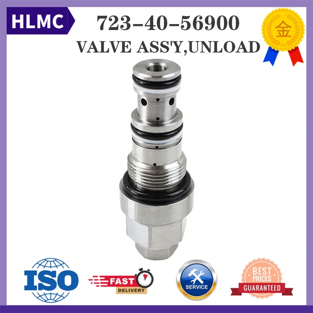 Hydraulic Parts PC200-7 PC200-8 PC220-7 PC220-8 PC228US-3 PC360-7 Unloading Relief Valve For Komatsu Relief Valve 723-40-56900