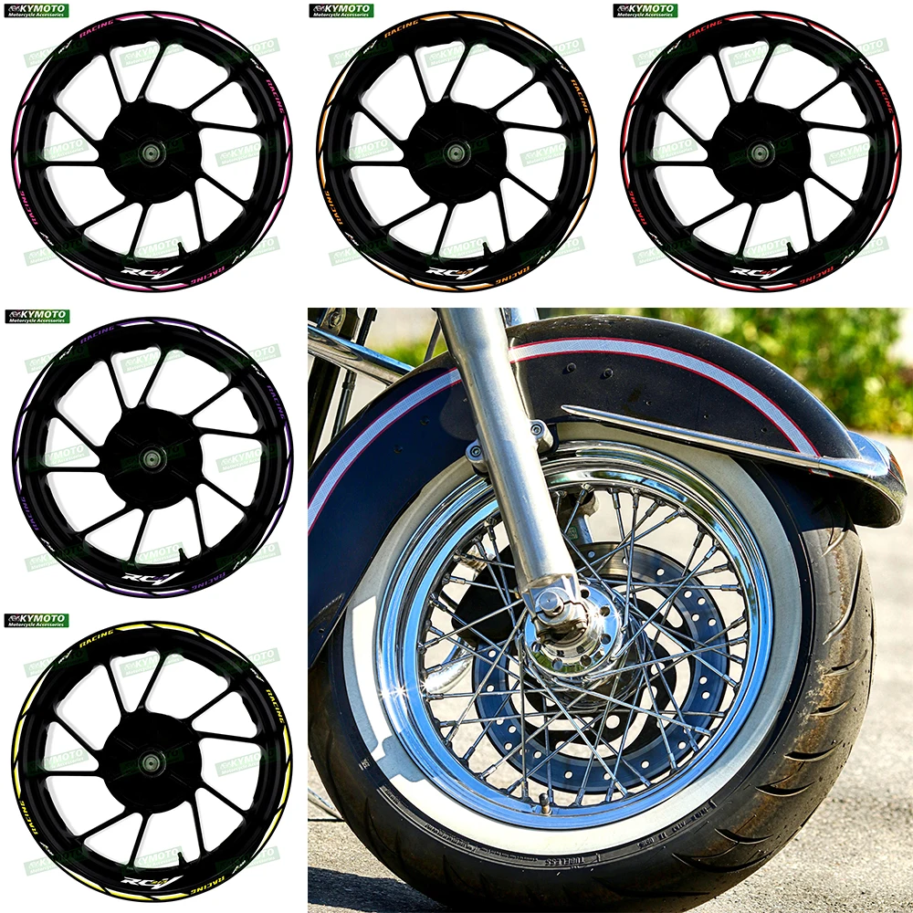 

Для Honda RCV213 RCV 213 светоотражающее колесо мотоцикла 17-дюймовая наклейка гоночный обтекатель колеса наклейка обод полоса лента украшение