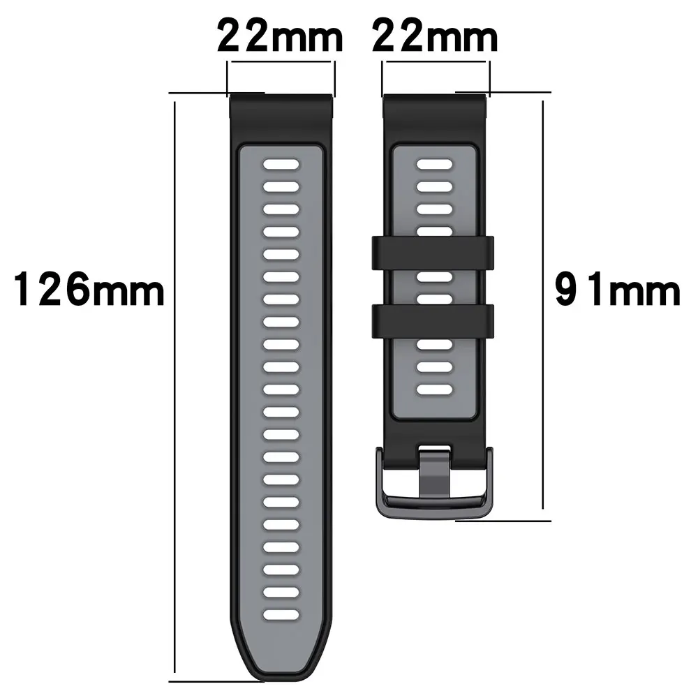 22mm Silicone Strap For Garmin Forerunner 965 Solar 945 935 745 Smart Watch Band Sport Wristband Bracelet For Fenix 5 6 7 Pro