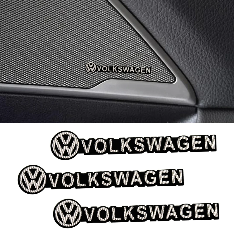 Emblema Decorativo 3D de Aluminio para Auto, Adhesivo, Accesorios para Volkswagen VW R GTI Golf Polo Passat b6 Tiguan Beetle