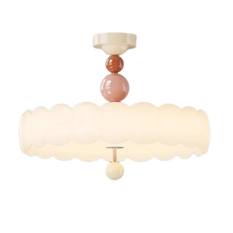 Cream Wind Room Ceiling Light Full Spectrum Eye Protection Princess Room Bedroom Light French Designer Restaurant Study Light