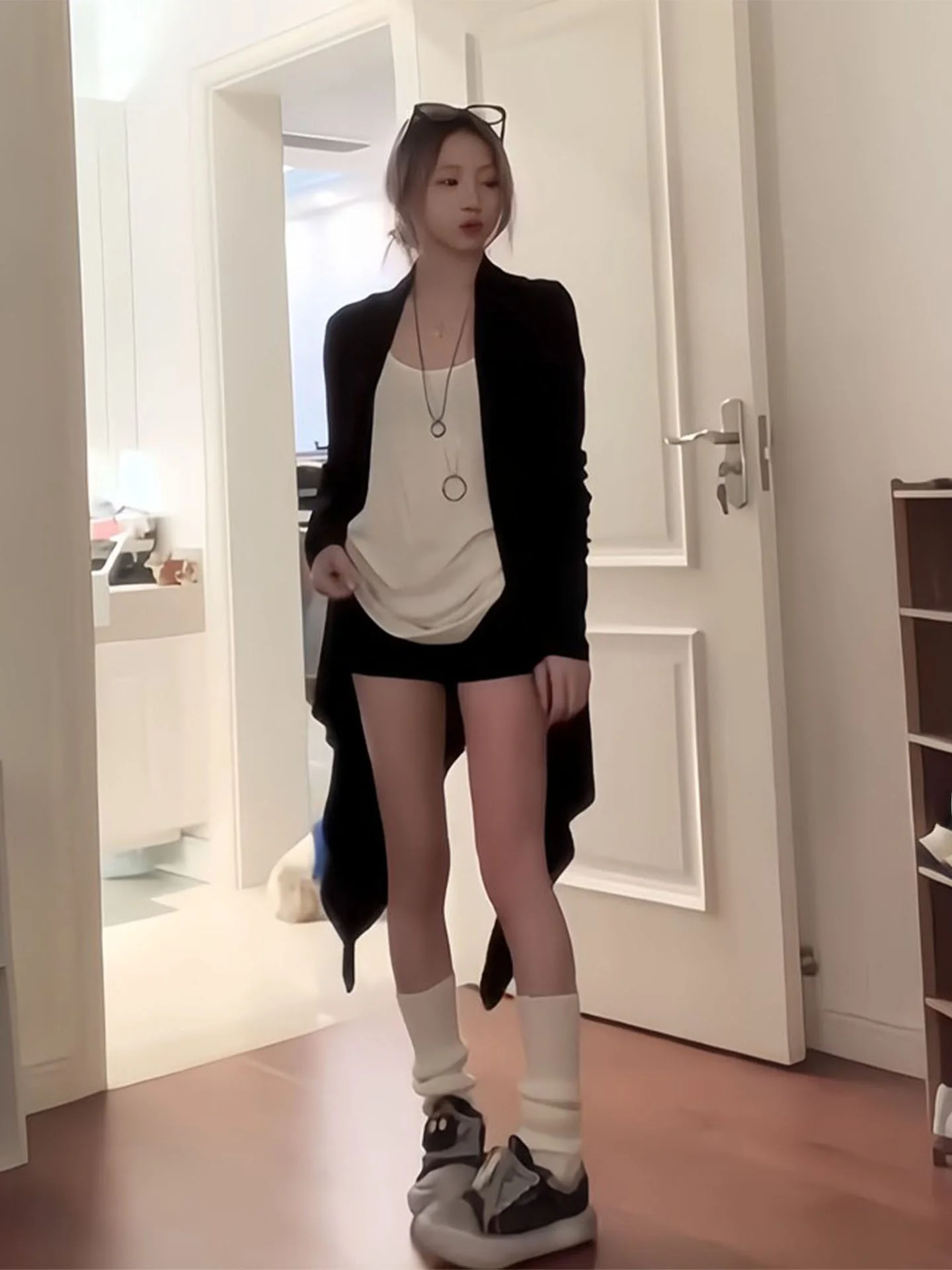 Bla Long Sve tricoté Cardigan femmes été mince inégal Protection solaire vêtements d'extérieur gilet haut deux pièces ensemble trajet Sle