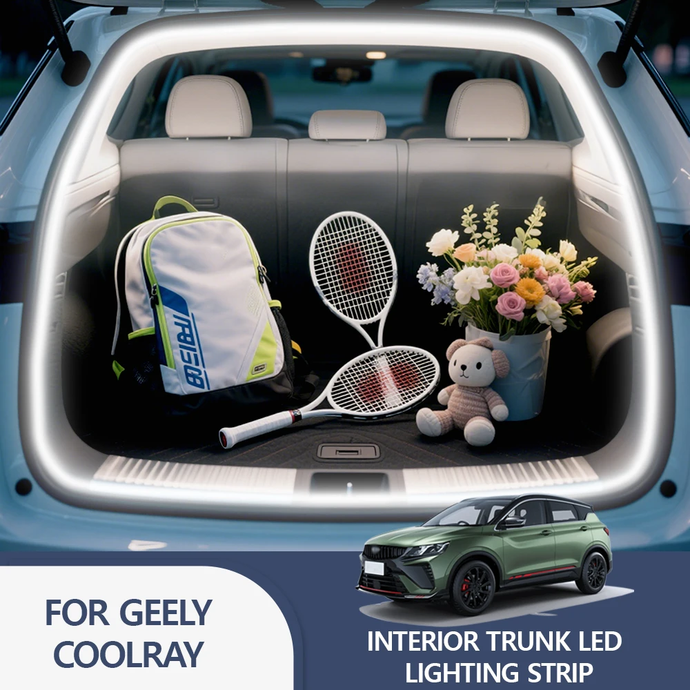 

FOR GEELY COOLRAY Rear Trunk LED Light Bar Strips Trunk Interior Decorative Lamp Strip Luggage Atmosphere Light