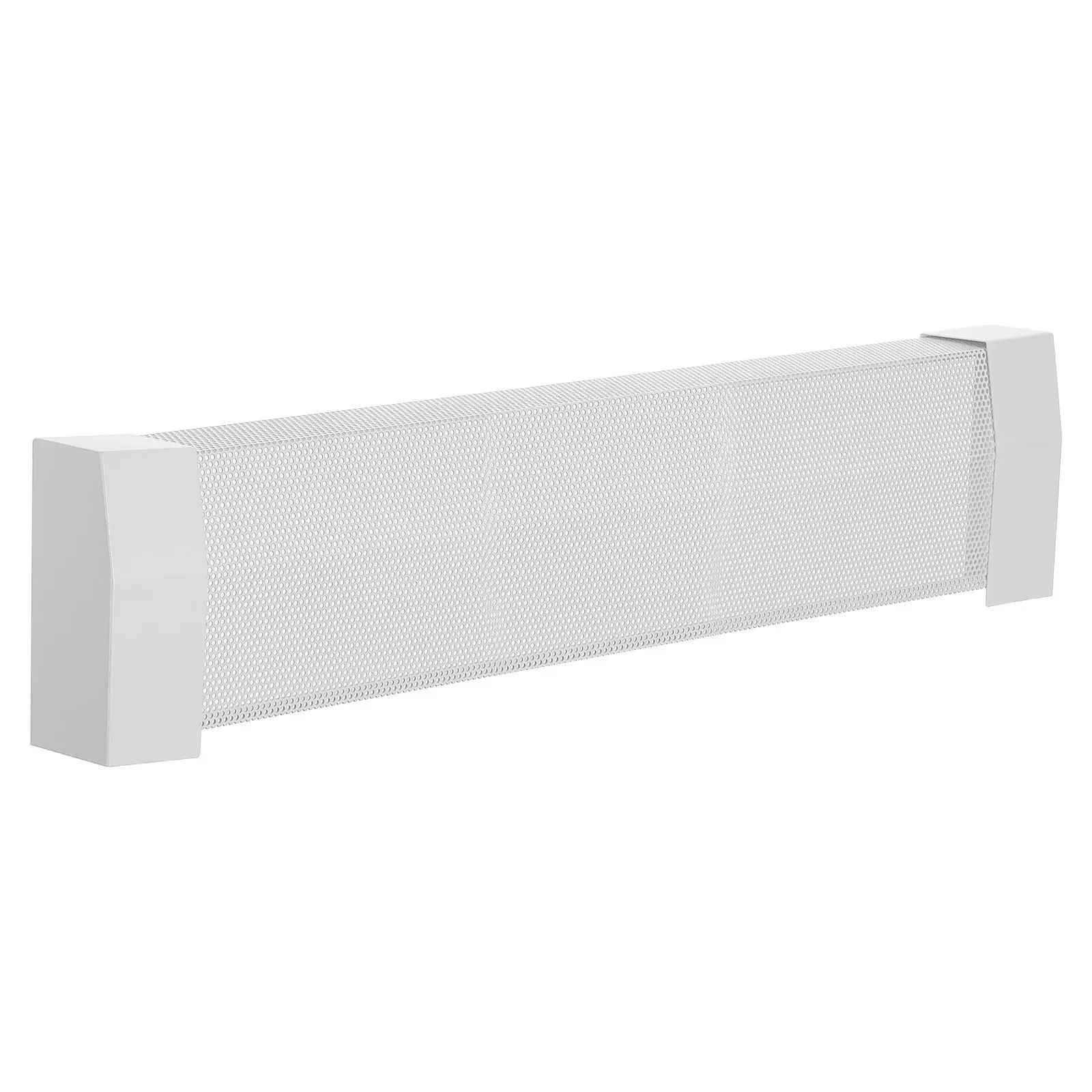 3フィートのベースボードヒーターカバー、プレミアムヘビーデューティースチール製ベントフロントパネル、電気暖房ユニット用、簡単取り付け交換、ホワイト