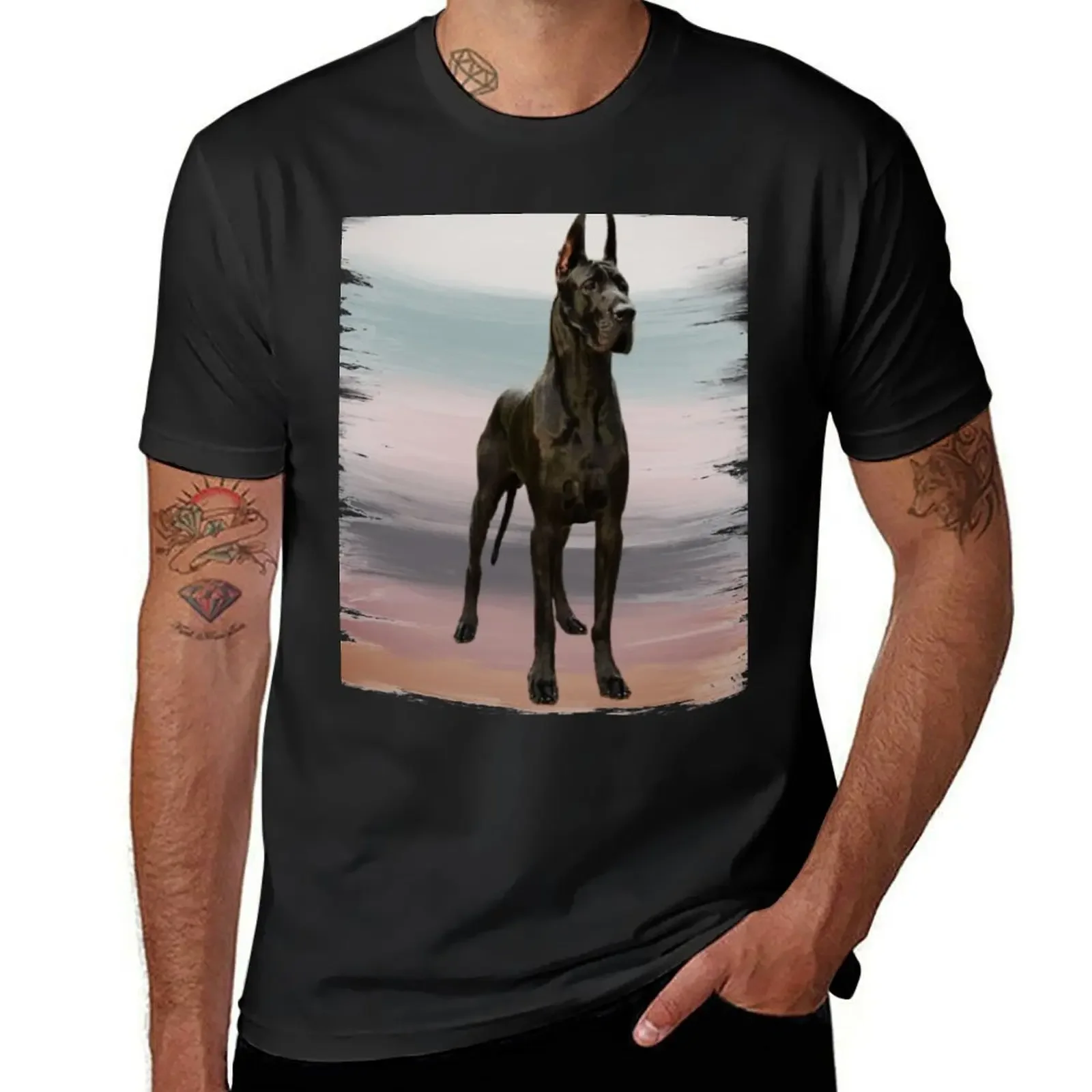 

Great Dane Illustration T-Shirt vintage clothes essential t shirt blue archive vintage t shirts t shirts for men