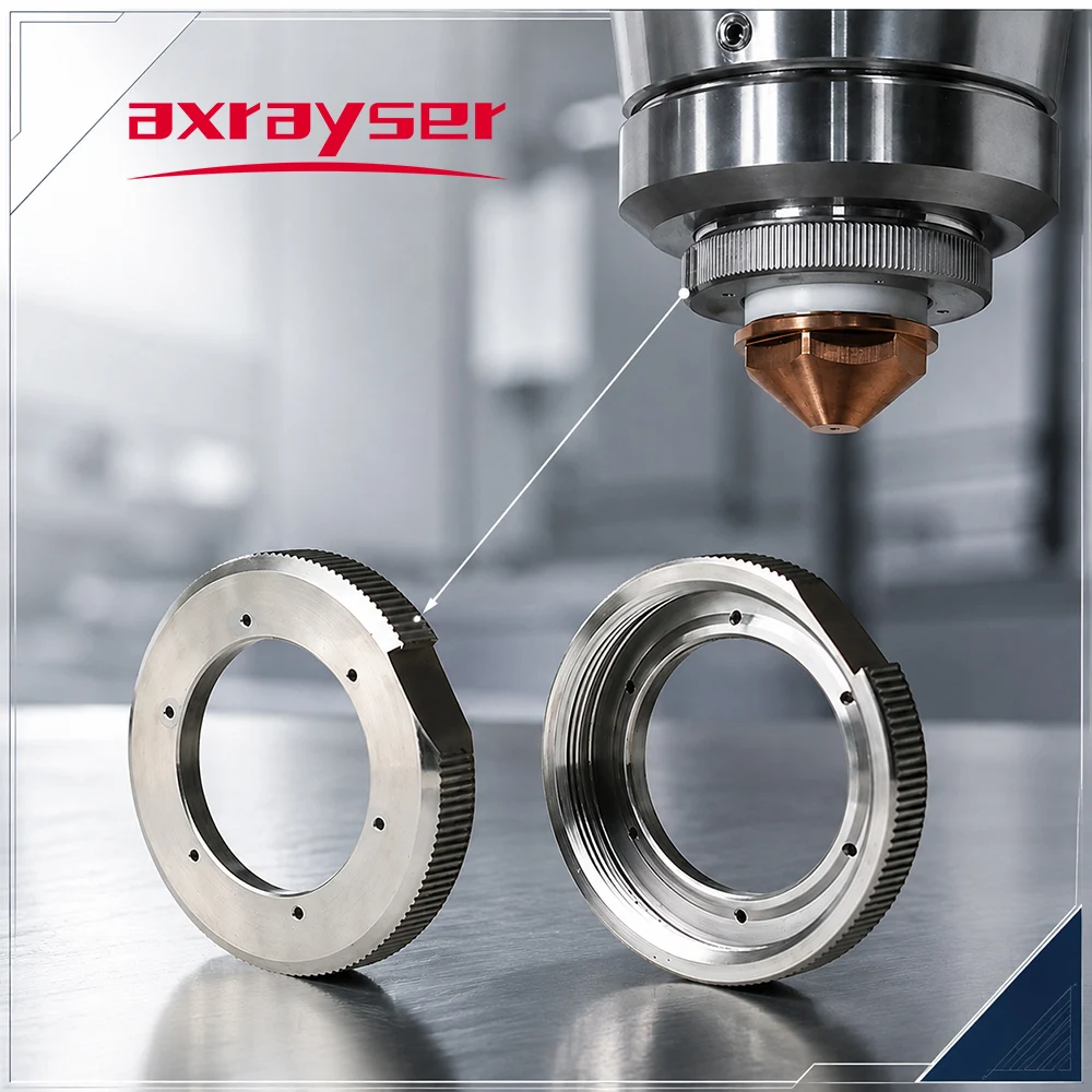 Axrayser Keramik-Spannringhalter für Precitec 1.0/2.0 Laserkopf, Teile aus 304 Edelstahl für Faserschneidemaschinen – Detail 1