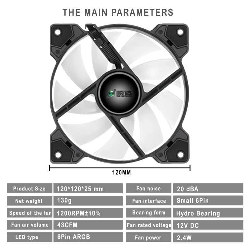 IWONGOU PC Quạt RGB Adjustble Với Bộ Điều Khiển AURA Đồng Bộ ARGB Tản Nhiệt 12V Mát 120Mm Máy Tính LED Ốp Lưng Ventilatore