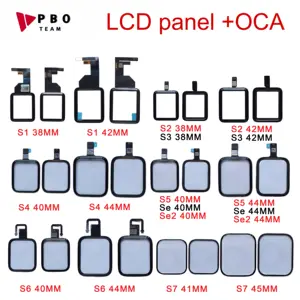 Bilashmart 38mm 42mm 40mm 44mm Touch Screen Digitizer Replacement Apple Watch Series S1 S2 S3 S4 S5 S6 S7 SE SE2 of LCD panel +OCA