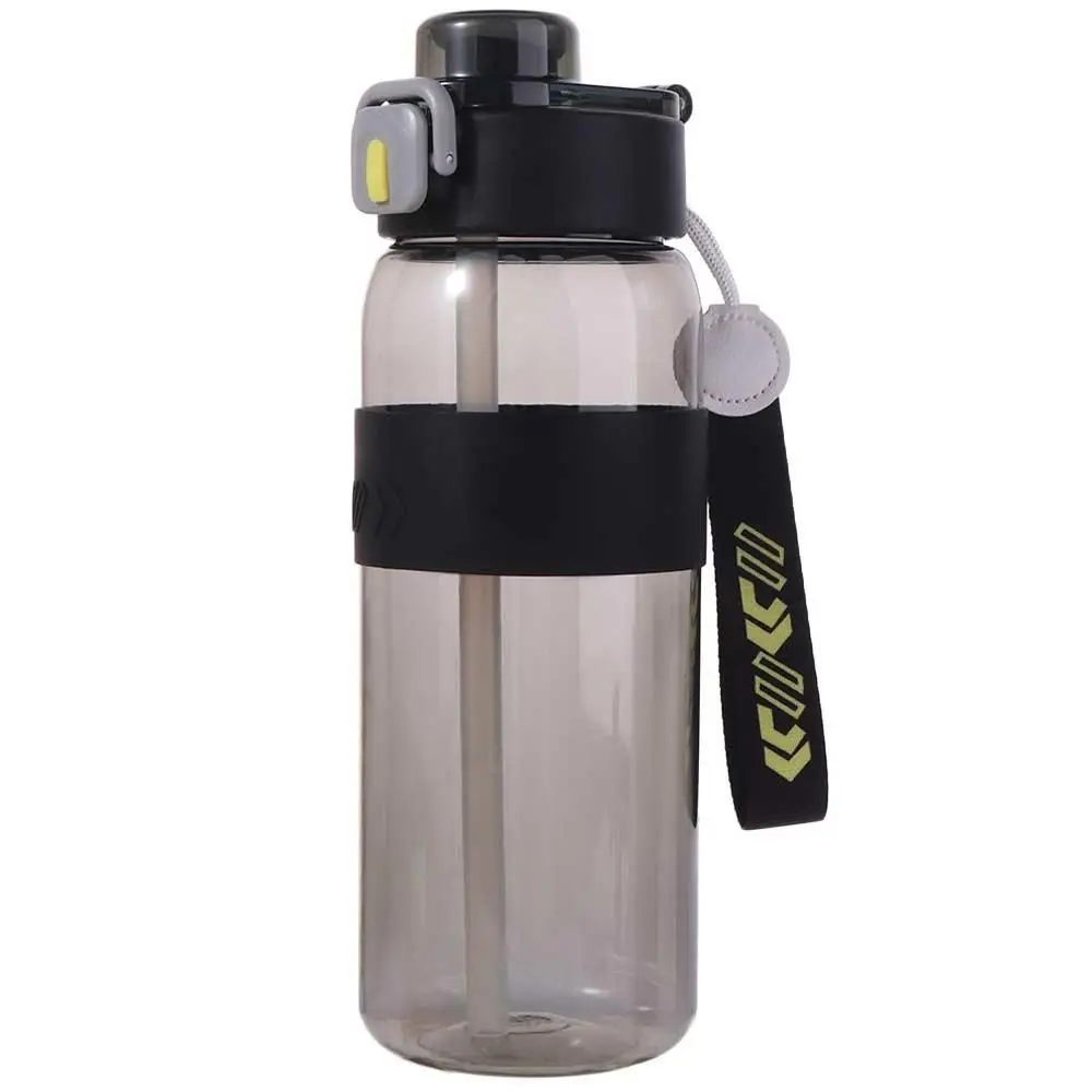 

PC 800ml Sports Water Bottle Large Capacity Leak Proof Colorful Plastic Cup Silicone Cup Holder 750/1000ml Outdoor Sports Kettle