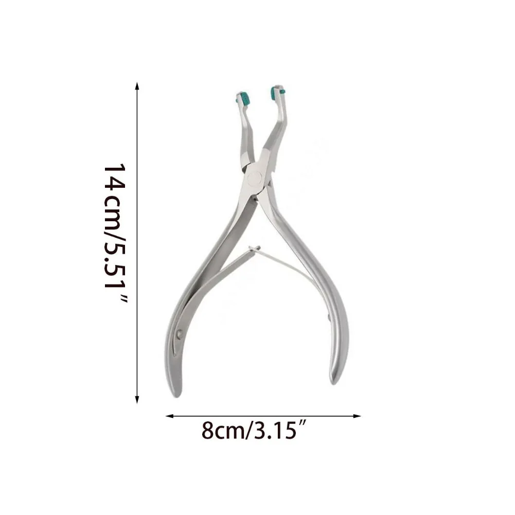 

Stainless Steel Dental Crown Plier Teeth Crown Removal Plier Autoclavable Green Rubber Tipped Temporary Tooth Dentist tools