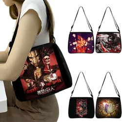 Anime Attack on Titan Print Shoulder Bag Women Adjustable Underarm Bags for Travel Manga Levi Mikasa Eren Handbag Crossbody Bags