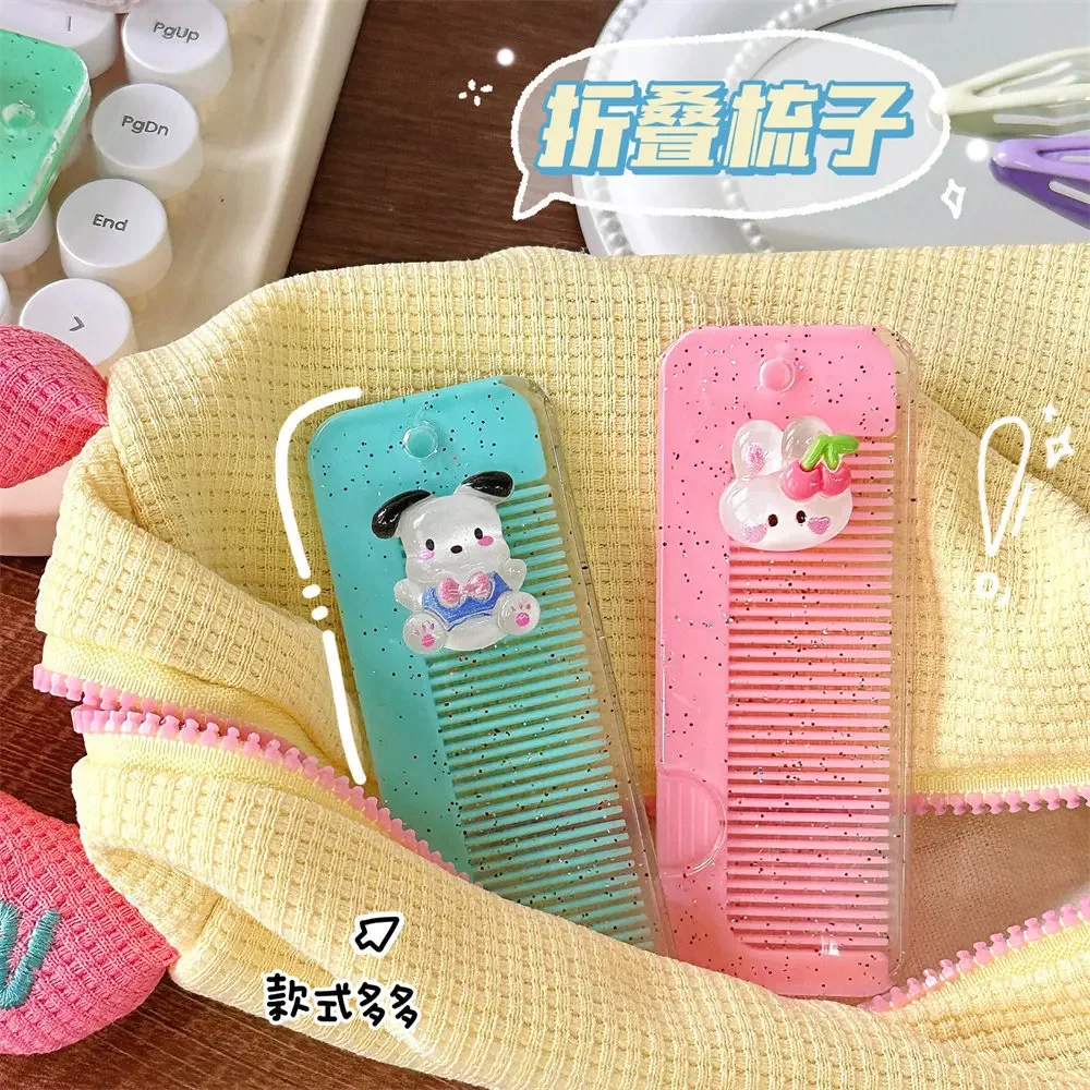 Can love card girl heart small comb convenient children comb home mini portable folding comb