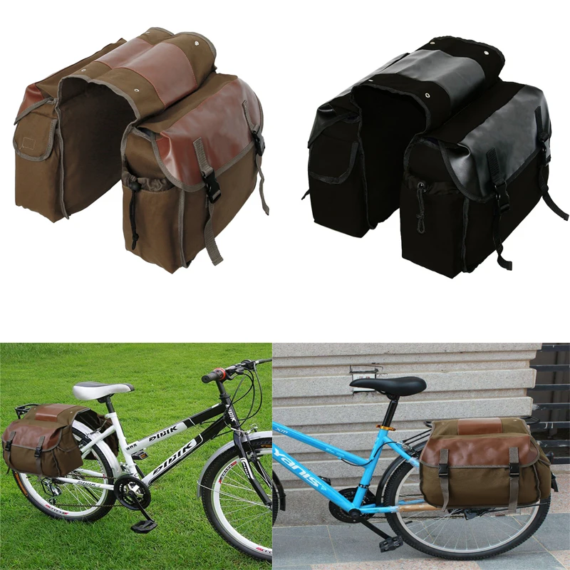 Waterproof Bicycles Pannier Bag For Rear Rack, Motorcycle Bicycles Luggage Cargo Rack Carrier, Double Trunk Cycling Pannier Bag