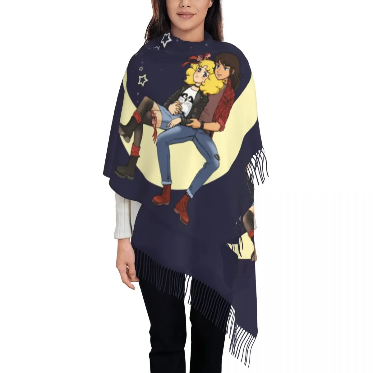 

Personalized Printed Candy Candy Cartoon Scarf Men Women Winter Warm Scarves Anime Manga Shawls Wraps