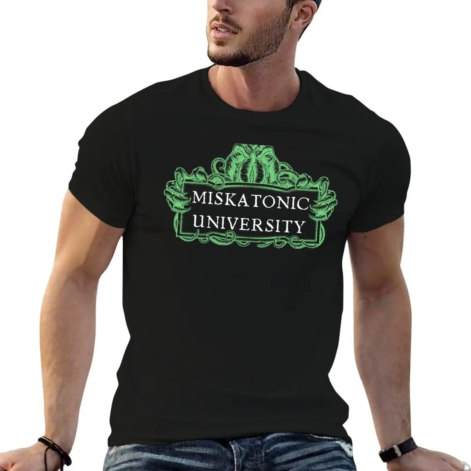 Miskatonic University T-Shirt football t shirt oversized t shirt clothes for men