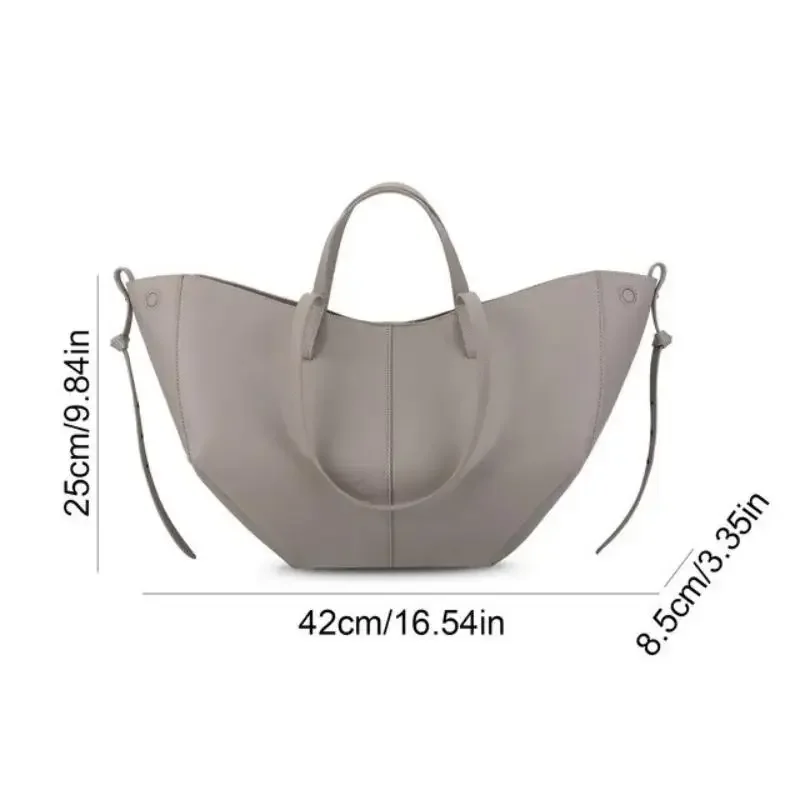 Large Capacity Crescent Shaped Women's Handbag Luxury Brand Simple Design Solid Color High Quality Leather Women's Shoulder Bag