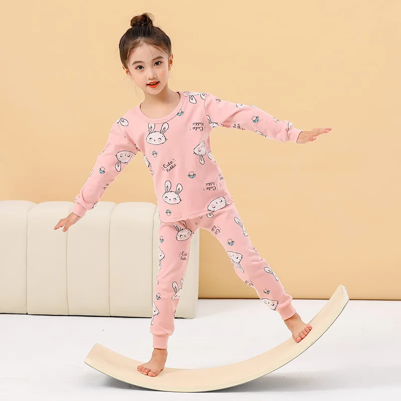 Girls Pajamas Sets 2 to 3 4 5 6 7 8 9 10 11 12 13 14 Years Cotton 100 Toddler Kids Pijamas Long Sleeve Cute Pyjama Pink Cat Pjs