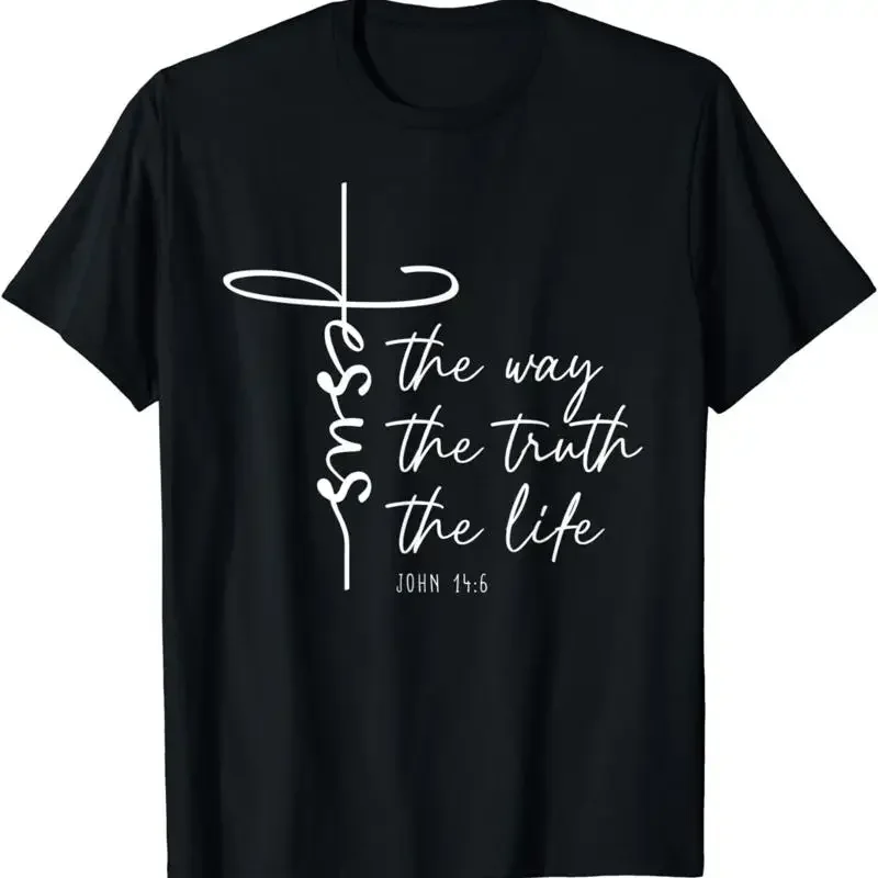 T-shirt de culte chrétien Jésus Voie, Vérité, Vie