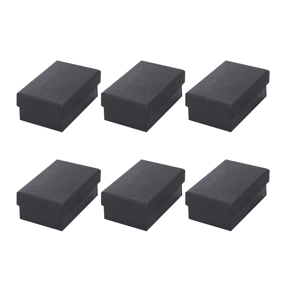 

25 PCS Black Kraft Paper Jewelry Box Ring Boxes Girls Necklace Storage Organiser Bracelet