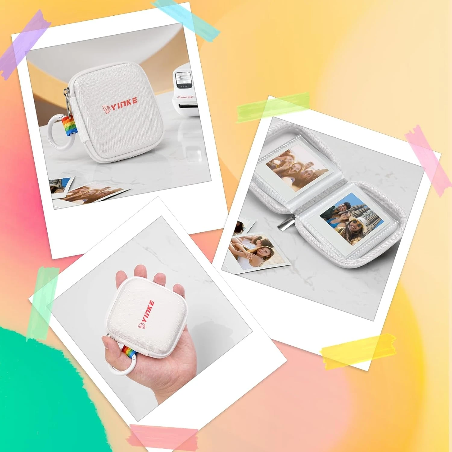 

Protective Pocket Photo Album for Polaroid Go Film ＆ Instant Mini Camera, Portable Travel Waterproof Album Case Holds 40 Photos