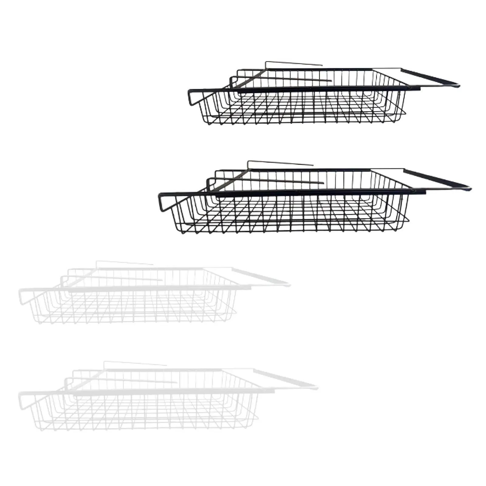 

Hanging Pullout Drawer Decor Sliding Under Shelf for Office Cabinet Cupboard