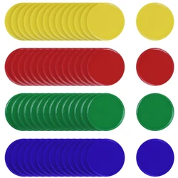 Fichas De marcadores De Bingo De plástico, 4 colores, 37MM, conteo De monedas, Juegos De fiesta para niños y adultos, Juegos De Mesa Familiares Divertidos