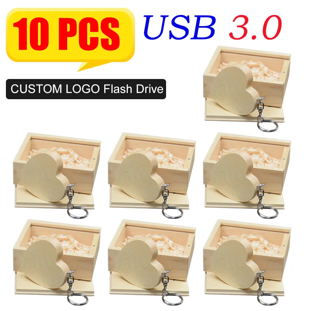 10pcs-lot-wooden-heart-box-usb-30-flash-drives-128gb-free-custom-logo-memory-stick-64gb-32gb-16gb-8gb-key-chain-gift-pendrive