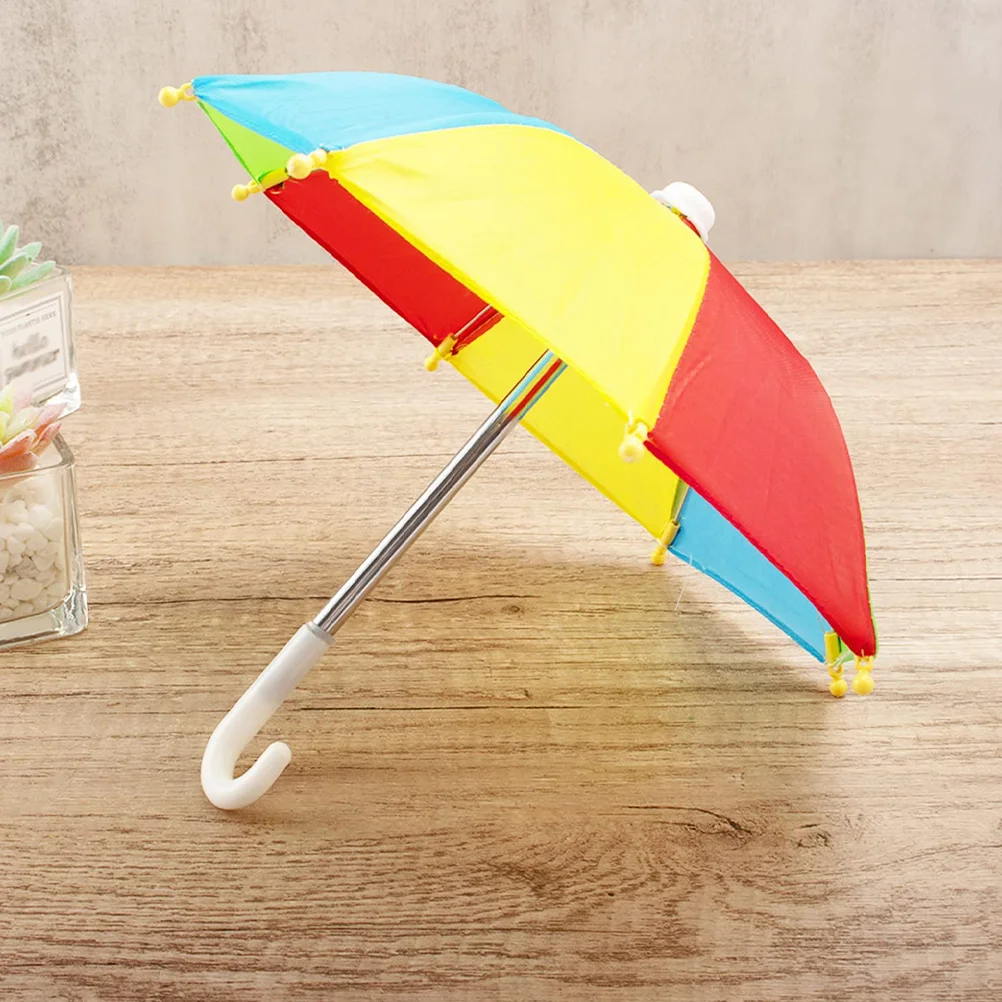 2 Pcs Sombrillas De Para Mini House Accessories Small Umbrella Beach Umbrella Metal Parasol Child