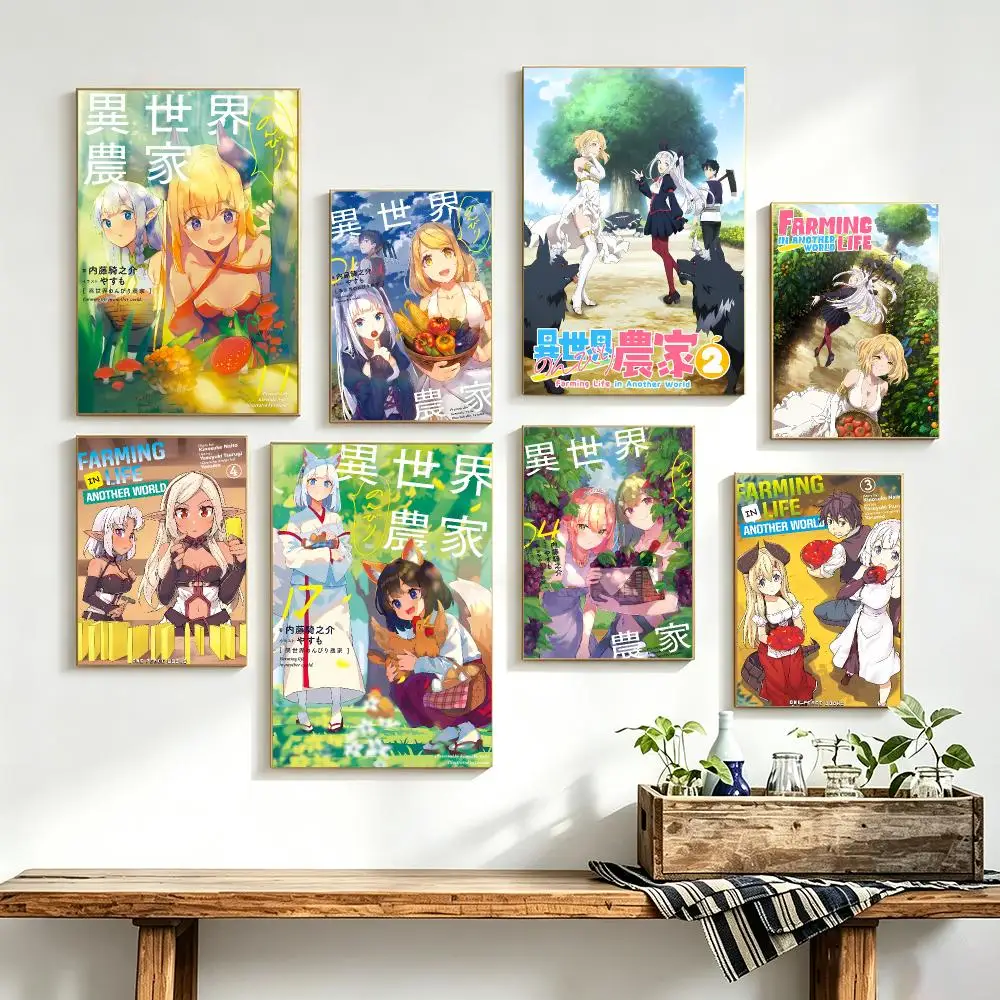 Cozy Isekai Anime F-Farming Life in Another World Poster Wall Art Decal for Bedroom Study Decor Gifts