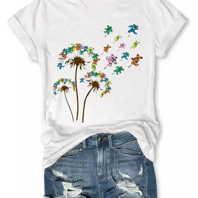 

Футболка в стиле Dancing Bears для женщин Äì в винтажном стиле, двусторонняя