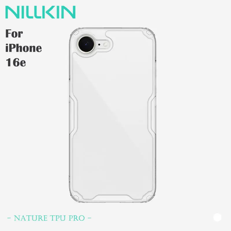 حافظة NILLKIN لهاتف iPhone 16e، غطاء مقاوم للصدمات للشحن اللاسلكي، حافظة أصلية من مادة TPU مع حماية للزوايا، قبضة مضادة للانزلاق