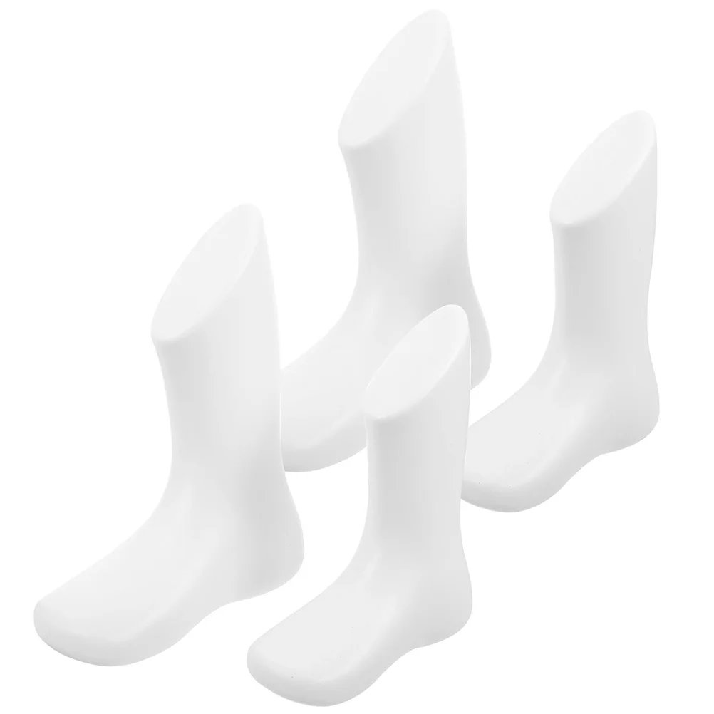 

4 Pcs Baby Foot Mold Shoes Feet Model Store Hollow Sock Display Holder Mannequin Plastic Toddler For