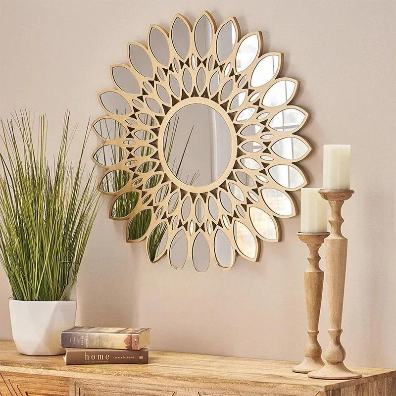decorative mirror  wall hanging creative art mirror living room entrance sofa background wall mirror