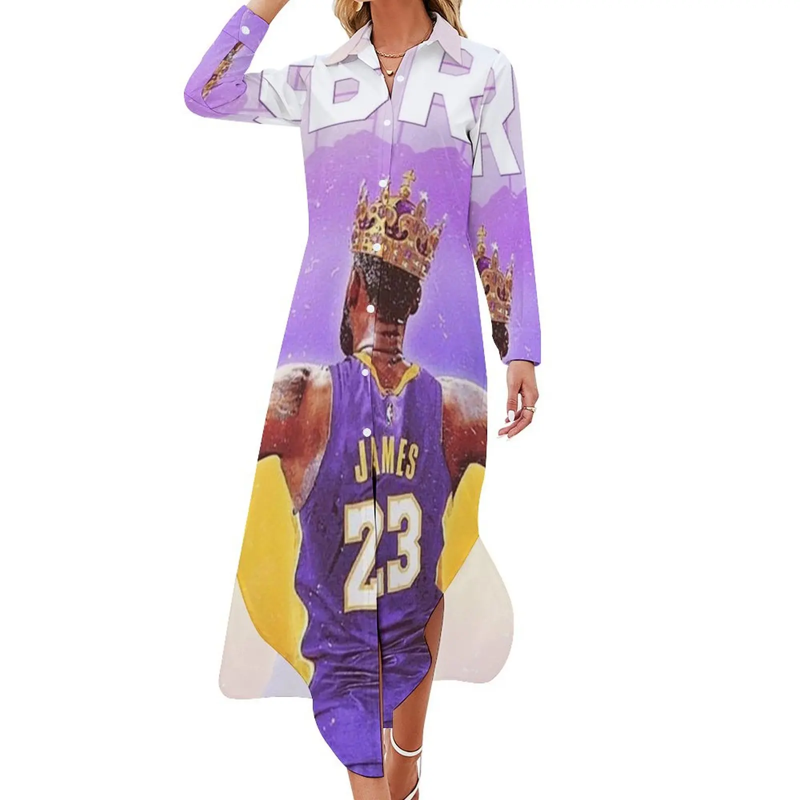 

LAbron:The King Of LA Long Sleeved Shirt Dress clothes for woman summer dress woman 2024 trendy